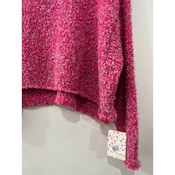 NWD New with Defect Free People Bff Cowl Neck Sweater, Size M - Pink MSRP $98 - Picture 14 of 14